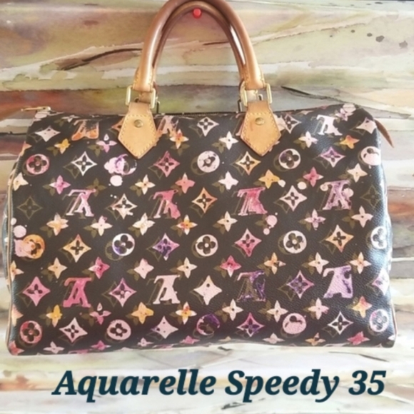 LOUIS VUITTON Richard Prince Watercolor MULTI Aquarelle Monogram Speedy 35 2008 - Picture 4 of 16